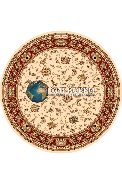 Монгольский ковер Hunnu 6C2243_03 Бежевый круг